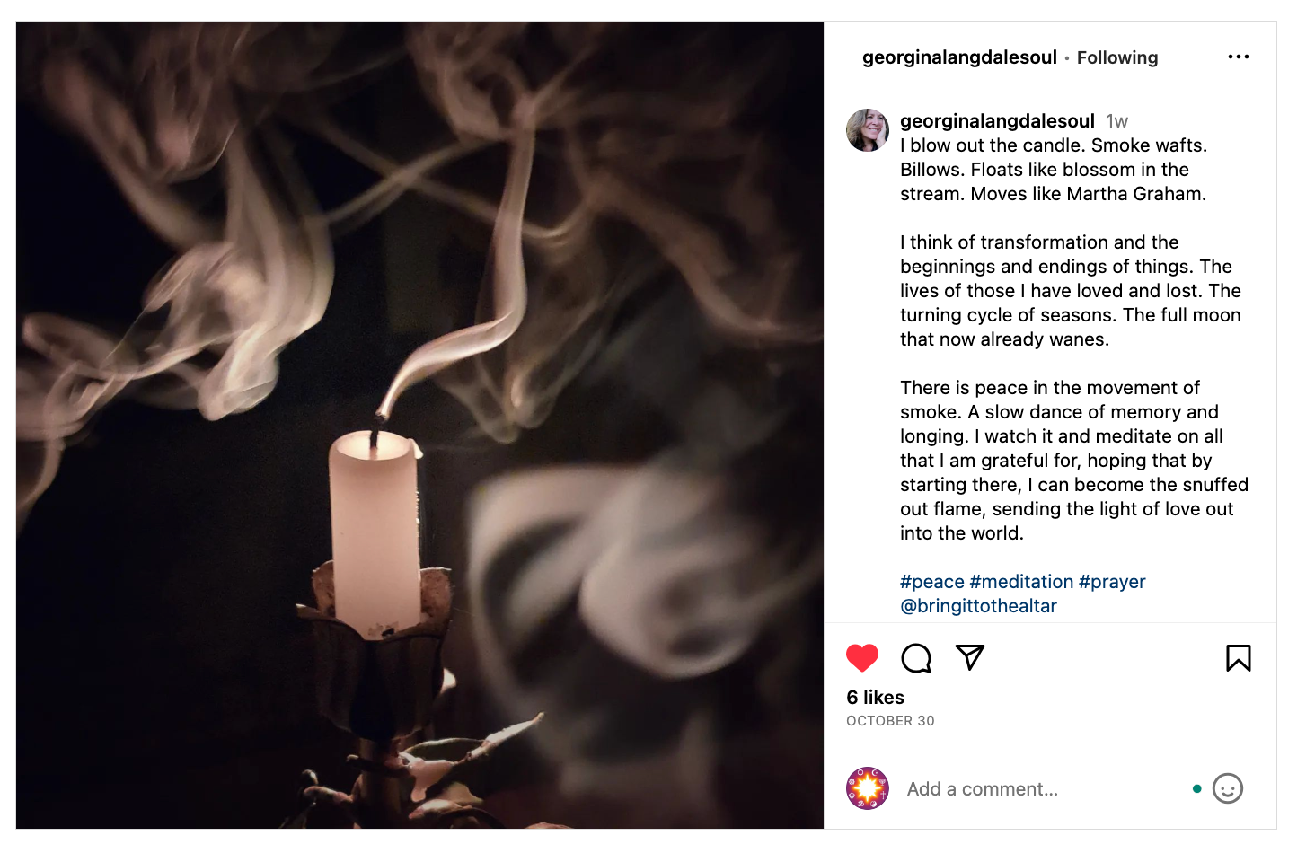 A reshare of Georgina's instagram message.