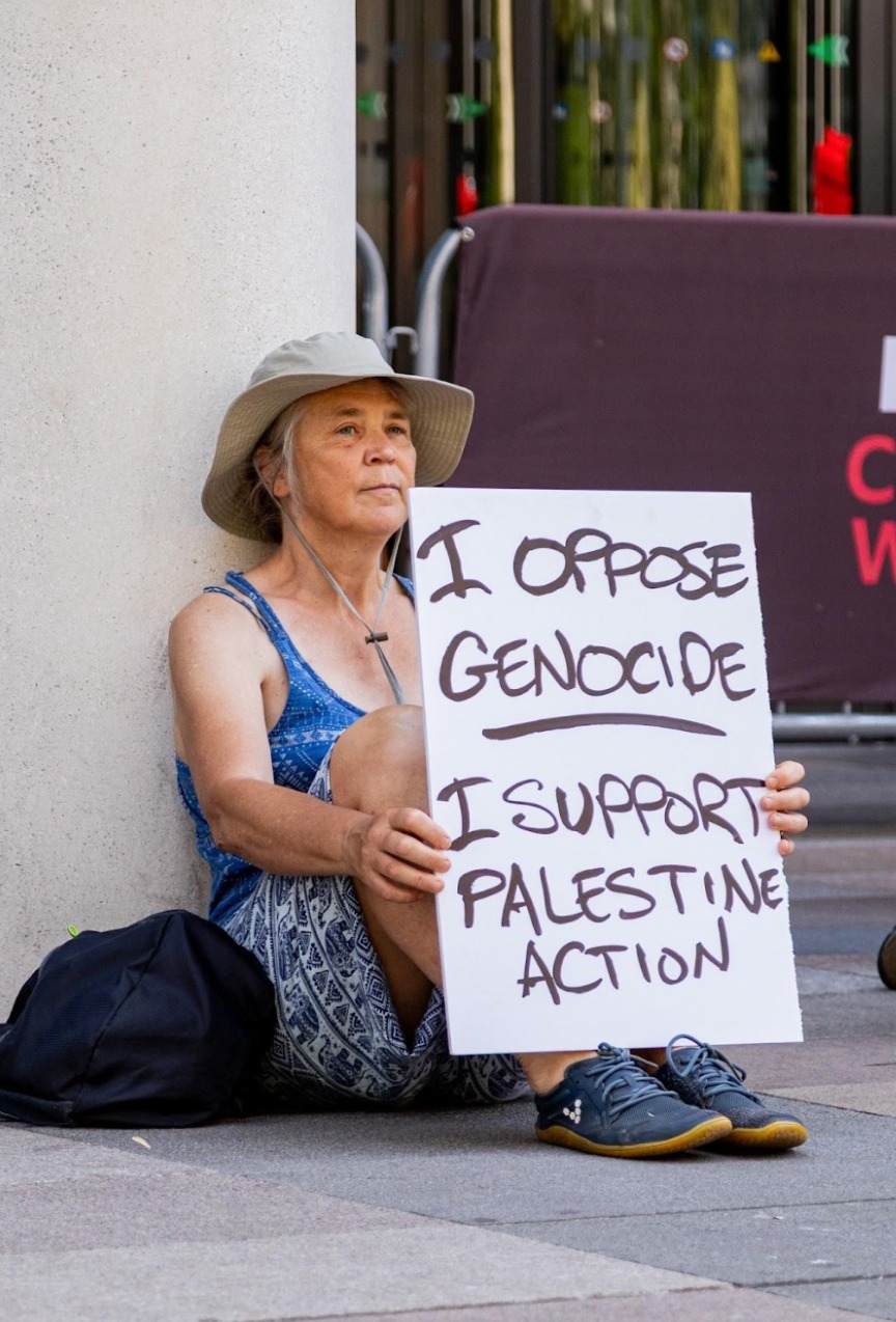 Sarah Protesting
